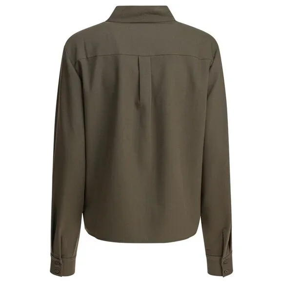 Self-Portrait Twill Blouse With Bow Collar tag size 12 Women